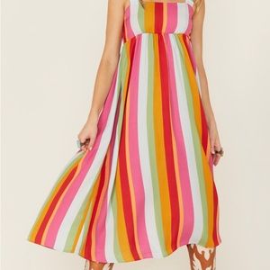 Show Me Your Mumu Women's Multi Fling Midi Dress New